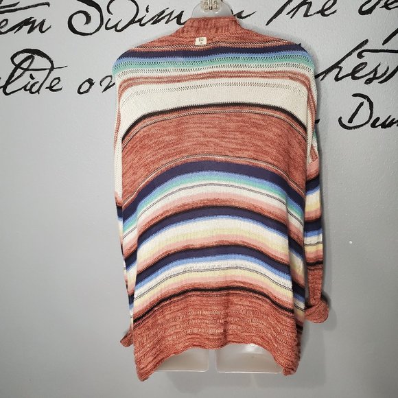 Billabong Outside The Lines Stripe Cardigan Sweater, S - Picture 4 of 6